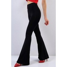 Locca Due Kadın Siyah Pantolon Slim Fit Kesim ile Feminen Silueti Vurgulayan Tasarım