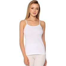 Kadın Ribana Ip Askı Atlet Beyaz