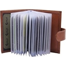 Mkm Hakiki Deri Dikey Cüzdan Şeffaf Kartlık Bölmeli Küçük Boy Erkekler İçin