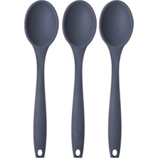 Pink Rose Bybirgül 3 Adet Antrasit Silikon Kaşık Set Şık Tasarım Bulaşık Makinesinde Yıkanabilir