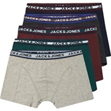 Jack & Jones Erkek Düz Desenli 5'li Boxer Dokuma Paça Tipi ile Rahat Kullanım
