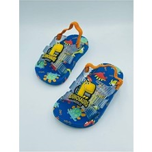 Gezer 13291 Erkek Bebe Havuz Plaj Terlik-Sandalet Dinazor Deseni ile Hafif ve Rahat Kullanım