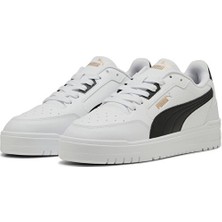 Unisex Shuffle Downtown Retro Tasarım Sneaker - Beyaz/siyah