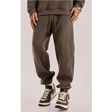 Büyük Beden %100 Pamuk Tam Kışlık Relaxed Sokak Stili Hip Hop Erkek Eşofman Altı