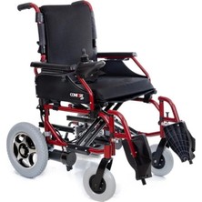 Comfort Plus Akülü Tekerlekli Sandalye Bordo | 340W Motor, Katlanabilir Çelik Şase, 120 kg Taşıma Kapasiteli Escape Lx