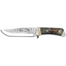 Bora 406 Sultan Stabilize Saplı Geyik Gravürlü Bıçak