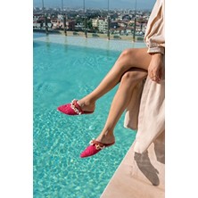 Tyler Kadin Fusya Denızkabuklu Hasır Terlık