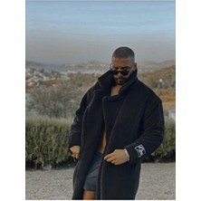 Shal Home Unisex Peluş Kaban Uzun Kol Oversize Extra Uzun Düz Kumaş Kadın Modası