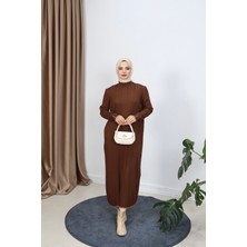 Saç Örgülü Merserize Elbise