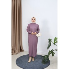 Saç Örgülü Merserize Elbise