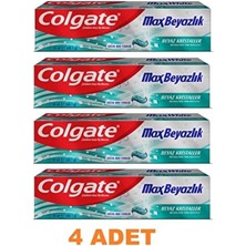 Max Beyazlık Beyazlatıcı ve Çürüklere Karşı Diş Macunu 50 ml x 4 Adet