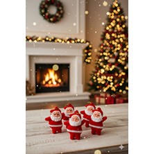 Deniz Party Store Yılbaşı Ağaç Süsü Kırmızı Noel Baba 6'lı Paket Renkli Parti ve Dekorasyon İçin Özel Tasarım