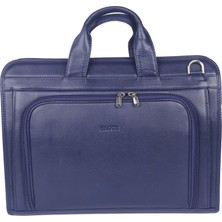 Grande Erkek Hakiki Deri Evrak Çantası Lacivert 4063