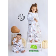 Las Vivas Kids Unicorn Desenli Organik Pamuk Pazen Kışlık Uyku Tulumu Uzun Kol Çocuk ve Bebek İçin