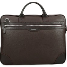 Grande Erkek Hakiki Deri Evrak Çantası Kahve 6877