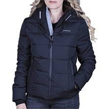 Orjinal Siyah Su Geçirmez Kumaş Kadın Kısa Kaban Mont Women Waterproof Fabric Coat