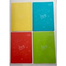 Back A4 Defter Plastik Kapak Tel Dikişli 60 Yaprak 2 Çizgili + 2 Kareli ( 4 Adet )