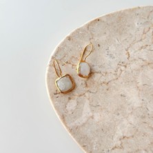 Kuvars Doğal Taş Küpe