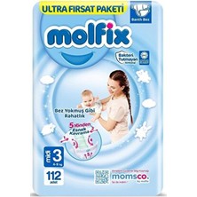 Molfix Ultra Fırsat Paketi Bantlı Bebek Bezi Midi 3 Numara 4-9 kg 112 Adet