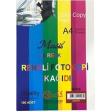 Supertrendis Renkli Fotokopi Kağıdı A4 100'LÜ Paket 10 Renk Karışık