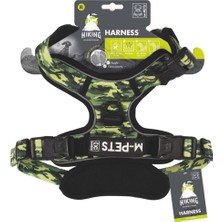 M-Pets Hıkıng Reflektörlü Kamuflaj Desenli Soft Köpek Göğüs Tasması S