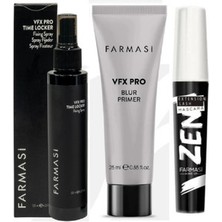 Zen Maskara 8 ml +  Makyaj Sabitleyici 115 ml +   Vfx Pro Makyaj Bazı 25 ml 3 Lü Paket