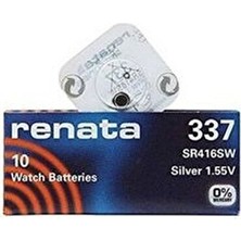 Renata 337 SR416SW Saat Pili 10'lu (1 Kutu) Yüksek Performanslı Uzun Ömürlü Elektriksel Özellikler