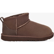 Ugg Classic Ultra Mini Çocuk Bot Kahverengi Su Geçirmez 17 mm Twinface Koyun Kürkü ile Rahat