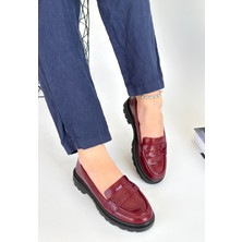Bordo Rugan Oxford Ayakkabı