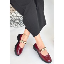 Bordo Rugan Oxford Ayakkabı