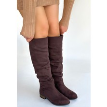 Kahverengi Süet Körüklü Çizme