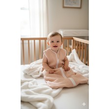 Yorni, 6-18 Ay,ürün Boyu 85CM, Yazlık ve Mevsimlik 4 Kat Müslin Kumaş Bebek Çocuk Torba Uyku Tulumu Somon