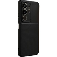 Gpack Vivo Y29 Uyumlu Kılıf Negro Karbon Görünümlü Silikon Siyah