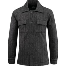 Çizgi Triko Erkek Kışlık Kumaş Hırka Noktalı Desenli Klasik Kalıp - 5233G