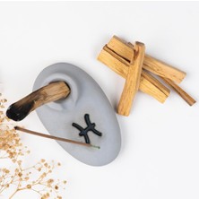 Burç Temalı Gri  Seramik Ağaç Tütsülük