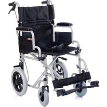 Comfort Plus Transfer Tekerlekli Sandalye | Refakatçı Frenli, Ayarlanabilir Ayaklı, Mini Tasarım DM-327