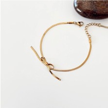 Noeud Papillon Çelik Bileklik