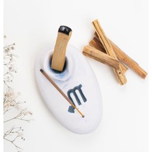 El Yapımı Burç Temalı Beyaz Ağaç Tütsülük