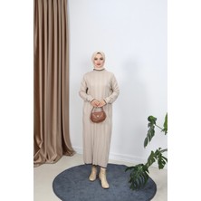 Saç Örgülü Merserize Elbise