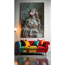 Özkacar Group Modern Sanat Heykel V22 Ev Duvar Salon Güzellik Salonu Ofis Dükkan Dekarasyon Kanvas Tablo