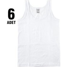 Tutku Erkek Çocuk Beyaz Dokuma Atlet 6'lı Paket Esnek Kumaş Özelliği ile Rahat Kullanım