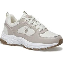 U.S. Polo Assn. Kadın Sneaker Hafif Termo Kaymaz Taban Suni Deri Pudra Renkli Sorley 2pr