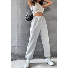 BSBSPOR Gri Salaş Eşofman Altı Jogger Rahat Tasarım ile Günlük Kullanım İçin Uygun