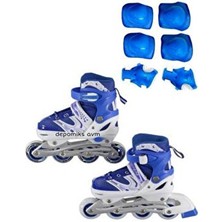 Ayarlanabilir Çocuk Alıştırma Başlangıç Pateni Dizlik Bileklik Dirseklik Set 2+1+1