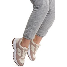 U.S. Polo Assn. Kadın Yürüyüş Spor Ayakkabı Pudra Renkli Bağcıklı Tekstil Malzeme ile Konforlu