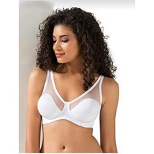 Kadın Beyaz Toparlayıcı Soft Tül Cup Sütyen