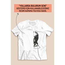 Sınıf Sepeti Yollarda Bulurum Seni Tişörtü Beyaz Kısa Kol %100 Pamuk Günlük Tarz L Beden