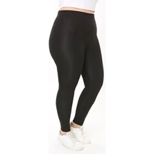 Megfit Kadın Büyük Beden Siyah Yüksek Bel Toparlayıcı Tayt Dalgıç Kumaş ile Rahat Kullanım Sunar