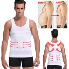 Erkek Atlet Korse Bel Göğüs Göbek Jinekomasti Toparlayıcı Dik Duruşa Yardımcı