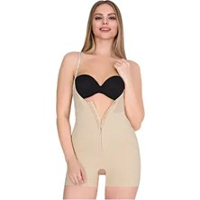 KORSEFABRİKA Trend Mood STORE KORSEFABRİKA Agraflı ve Fermuarlı Kısa Paça Toparlayıcı Zayıflatan Badi Korse Kadın Seamless